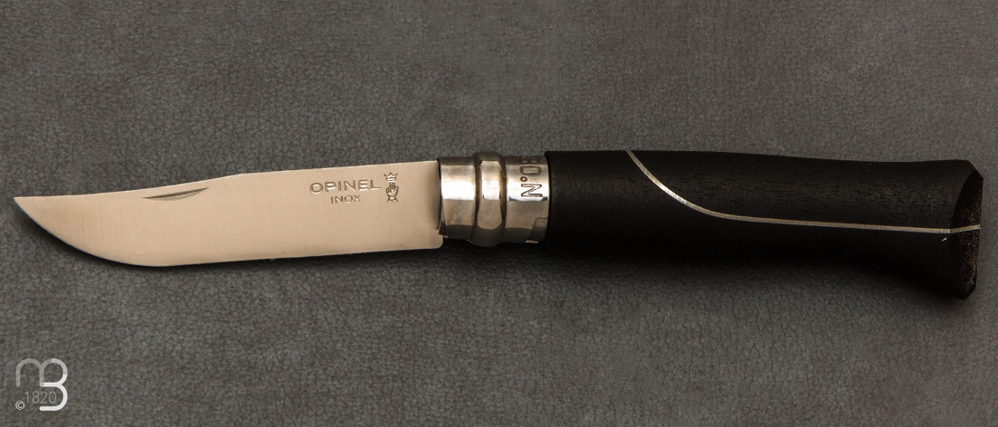 Couteau Opinel N08 Éllipse - Ebène et aluminium