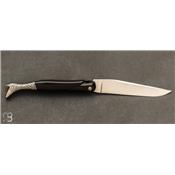  Couteau de poche " Bottine " corne noire par Vent d'aubrac - Jérome Lamic