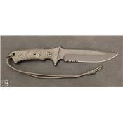 Couteau  "  Pacific Clip Point Serrated Black   " de Chris Reeve - CPM Magnacut