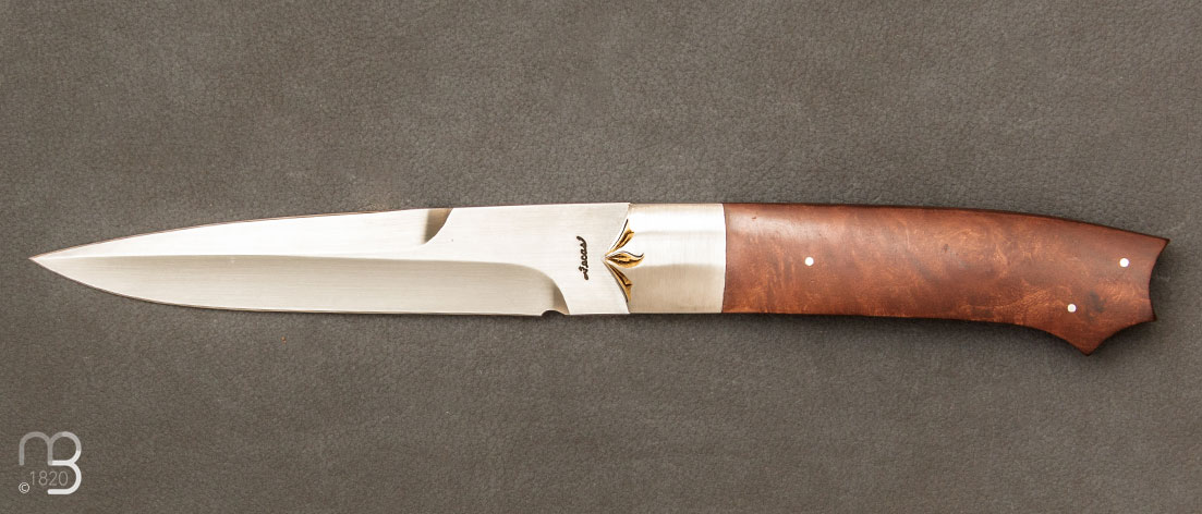Couteau droit bois exotique par S. Fecas