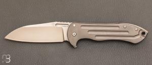    Couteau  "  Amlock " custom par Thierry Savidan - Titane et RWL-34