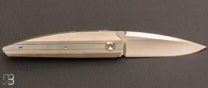 Couteau " Liner-lock "  custom par Alexis LeCocq - Titane et RWL-34
