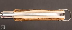Couteau " Manufrance véritable " en bois de cerf 2 pièces