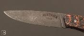 Couteau 1820 - 200 ans Maison Berthier - manche en Fatcarbon "Snakeskin Copper"