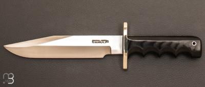 Couteau "  Attack N°14 - 7 1/2" par Randall - Micarta noir Finger Grips