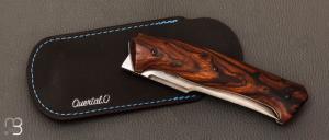   Couteau  "  Blackstar " de collection par Olivier Ouertal - Bois de fer et lame RWL34