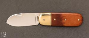    Couteau " Bouledogue  " fait main par Erwan Pincemin - Micarta vintage et lame en RWL34