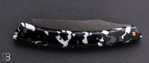   Couteau Le Thiers 13CM par Cognet -  Acétate Camo et 14c28N