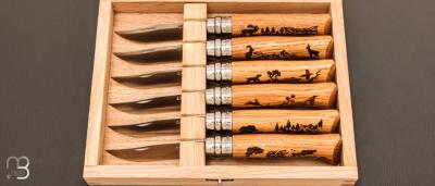 Coffret de 6 couteaux Opinel N°8 collection Animalia