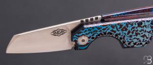 Couteau coupe-cigare  " Monster " par Thierry Savidan - Timascus et RWL34