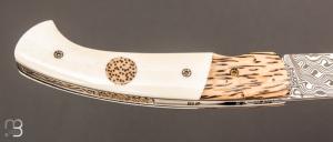  Couteau " 1515 collection Zulu " par Manu Laplace - Os et Palmier
