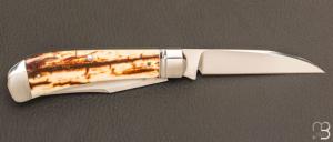    Couteau " 2 Blades Trapper Slip Joint " par Enrique Pena - Mammouth