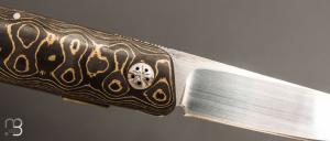   Couteau " 450# " par Des Horn - Fatcarbon "Unigold" et Nitrobe 77