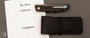    Couteau " 450# " par Des Horn - Fibre de carbone et lame en Damasteel