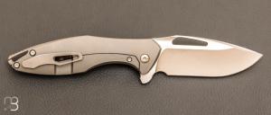 Couteau  "  Arius Marble Copper Dust CF par Koenig Knives 
