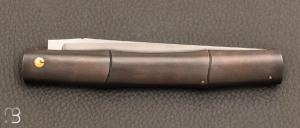 Couteau " Bamboo  " slipjoint par Petr Hofman - Titanium / or 24K  et RWL34