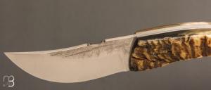 Couteau " Berger à cran plat " pliant par José Viale - Corne de bélier