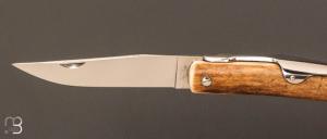  Couteau de poche Bieslois 11 cm Bois de cerf par J. Mongin