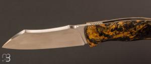  Couteau " Bluff " de collection par Olivier Ouertal - Bouleau stabilisé et RWL-34