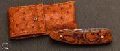 Couteau par Alain & Joris Chomilier - Bois de fer debout d'Arizona et damas Mike Norris 