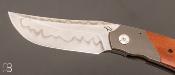 Couteau custom " Bolsterlock " Micarta et acier Shirogami N°2 par Guy Poggetti