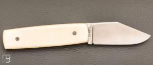   Couteau " Bouledogue " custom de poche par Eric Albert - Micarta et lame en C130