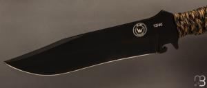  Couteau "Bowie" Édition Limitée 20 ans Wildsteer - Paracorde et lame noire