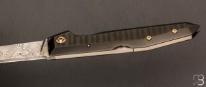  Couteau  "  Brenta DLC " par Stephano Compostella - Damasteel et lame en Damasteel Bjorkmans