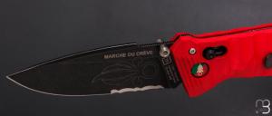   Couteau pliant C.A.C. " Le Savoir-Faire " Légion étrangère - PA6 FV Rouge Cramoisi