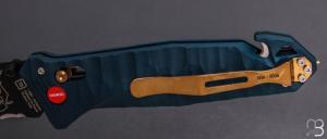 Couteau pliant C.A.C. " MN400 Tradition " Marine Nationale - PA6 FV bleu profond