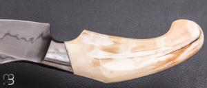    Couteau " CROM " custom Semi intégral fixe de Samuel Lurquin - Ivoire de phacochère