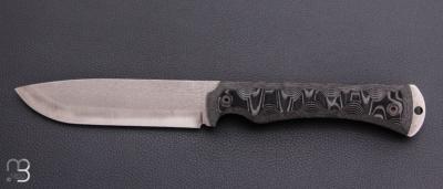   Couteau "CTE" fixe par Wildsteer - Micarta noir