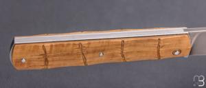    Couteau " Canif " custom par David Breniere - Buis sculpté et Elmax