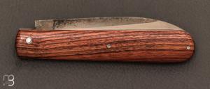  Couteau " Le Canif " cran plat manche en bois de violette par Julien Maria