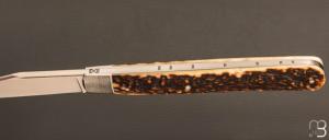 Couteau  " Chimère " pliant fait main par Bastien Toubhans - Atelier Beau Merle