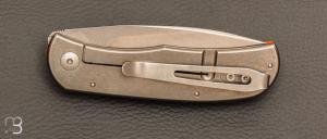   Couteau "Citizen full custom" par Sacha Thiel - G10 orange texturé et RWL34