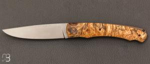    Couteau  "  Darno  " custom de Philippe Ricard - Erable négundo et N690