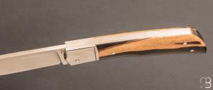 Couteau  "  Déclic " custom par Rémi Lavialle - Ebène royale et lame en RWL34