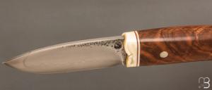     Couteau Droit de Jean Paul Sire - Noyer et lame forgée acier C130