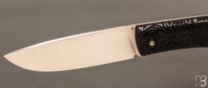     Couteau " Drop " slipjoint  custom par Raphaël Durand - G10 et RWL34