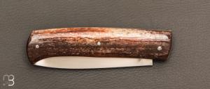   Couteau " Drop " slipjoint  custom par Raphaël Durand - Os de girafe et RWL34