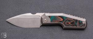  Couteau " Elementak Framelock " de GTKnives - Thomas Gony - Shipwreck carbon inlays et RWL34