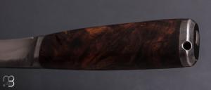   Couteau " F " droit de Frédéric Maschio - Racine de châtaignier