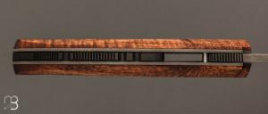  Couteau  "  Front-flipper custom " par Fabrice Delbart - Forge Celtique - Koa et lame damas inoxydable