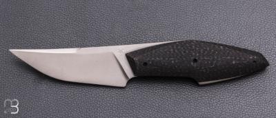    Couteau " Fixe custom " par Samuel Jugieau - Fibre de carbone et lame en 14C28n
