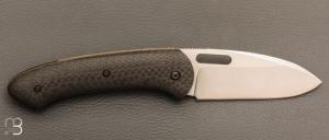  Couteau " Fox " liner-lock custom par Emmanuel Lebrun - Fibre de carbone et RWL34 