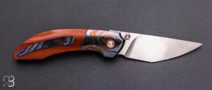    Couteau " Ghost " custom de Stéphane Sagric - Micarta Westinghouse et ZircuTi