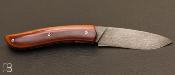 Couteau " Gyr " front flipper custom - Micarta Westinghouse et damas wootz par Tim Bernard