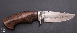    Couteau " Hurak " fixe de Samuel Lurquin - Noyer de Russie et W2
