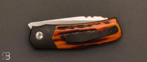  Couteau  "  Liner-Lock " custom par Guy Poggetti - Jigged bone et lame en Sandinox